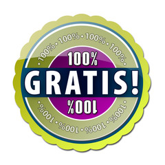 100% Gratis Button