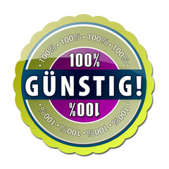 100% Günstig Button