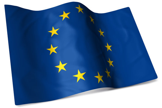 Waving European flag