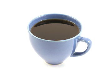 cup of black coffee close up in studio isolated