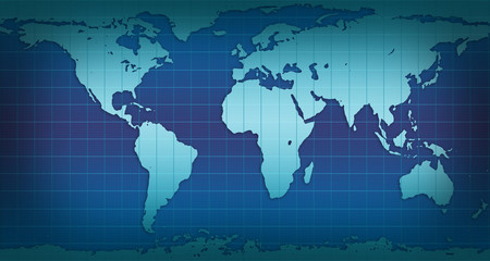 Fototapeta na wymiar Schematical world map