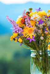 Fototapeta premium mountain flowers bouquet