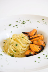 Pasta with mussels