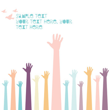 Group of hands