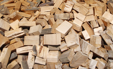 gehacktes Holz