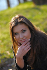 Naklejka premium young nice girl