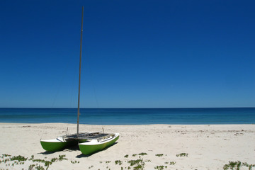 Catamaran on the beach