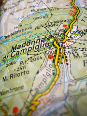 Naklejka premium cartina madonna di campiglio