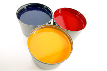 Printing press inks, cyan, magenta, yellow