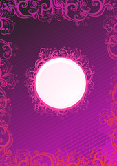 Floral pink frame