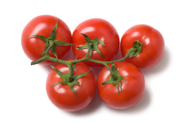 Tomatoes on a bunch-29