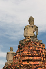 Fototapeta premium Buddha statues at Wat Wattanaram, Ayutthaya