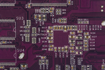 magenta printed circuit board