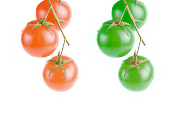 Red and green tomatoes
