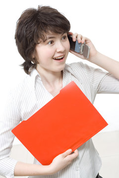 amazed businesswoman