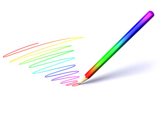 color pencil with color shading