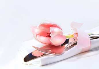 Table decoration with tulip - 12578945