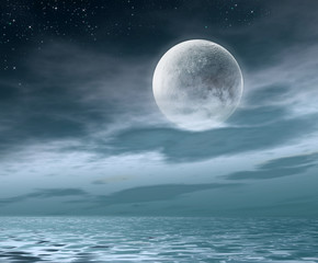 Fototapeta na wymiar The night moon