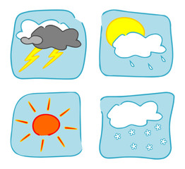 Obraz premium Wetter Icons - Set 2