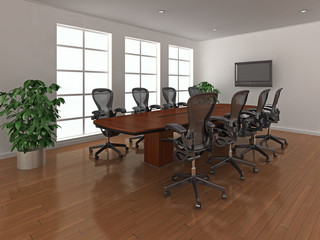 Bright meeting room interior