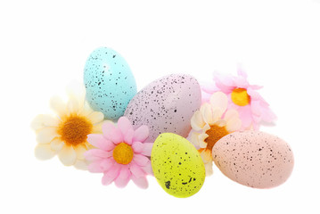 Eggs with flowers.