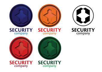Security Company Logo (4 Color Variations)