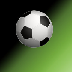 Ballon football fond vert