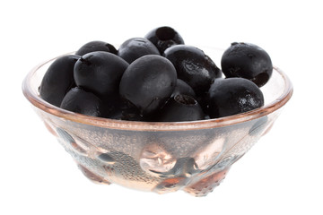 black olive on plate