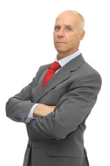 Businessman isolated against a white background