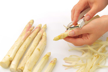 Spargel schälen - asparagus peeling 06