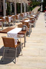 Free tables of restaurant