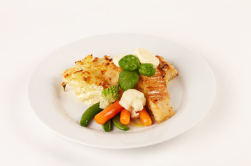 Viktoriabarschfilet mit Kartoffelgratin