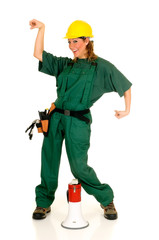 Construction worker, green