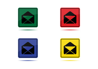 Mail Icon (4 Color Variations)