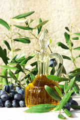 Olives and olive oil.