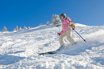 Descente ski enfant