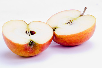 Halved apple