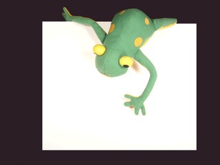 Frosch und Werbung