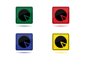 Pie Chart Icon (4 Color Variations)