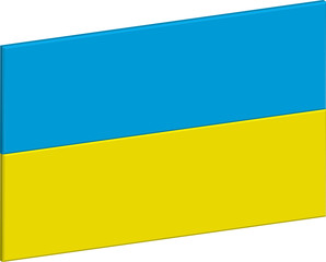 Ukraine flag 3d