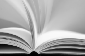 Pages turning in a book