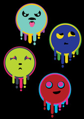 Color Drippy Faces