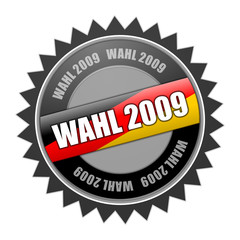 wahl 2009 plakette schwarz-rot-gold