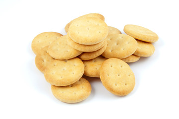Salt crackers isolated