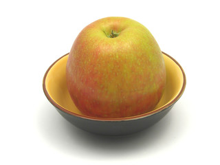 Apfel als Nachspeise in Dessertschale