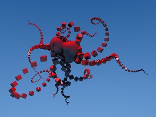 organic red backdrop