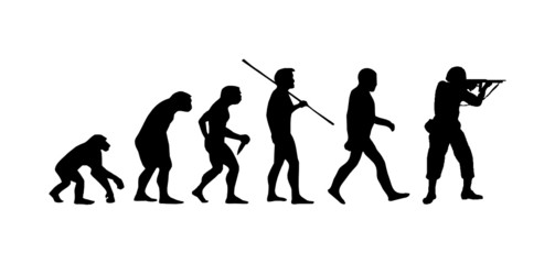 Fototapeta na wymiar Evolution of Man
