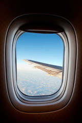 Naklejka premium Airplane window