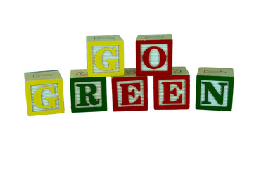 Go Green Wooden alphabet blocks