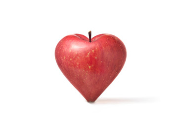 Obraz na płótnie Canvas Apple kształcie serca